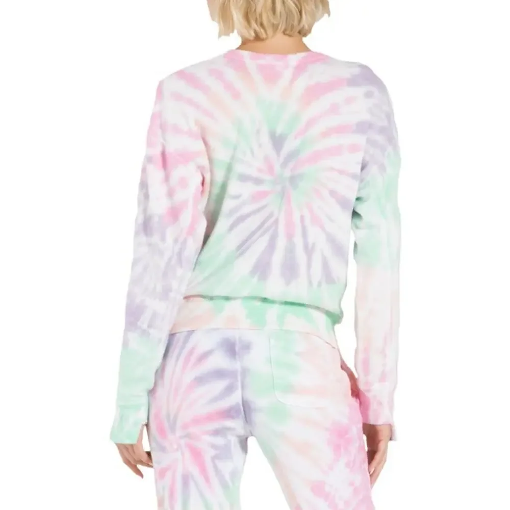 Sundry n.Philanthropy Kojak Tie Dye Crew Neck Sweater Sweatshirt M NEW Panther